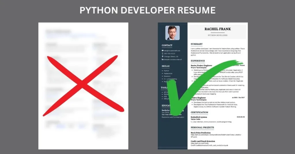 python developer resume​